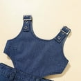 thumbnail image 5 of Esaierr Toddler Newborn Girls Denim Jumpsuit One-Piece Sleeveless Romper Baby Summer Shorts Fashion Soft Breathable Cute Jumpsuit Wide Short ,Size 1M-3Years, 5 of 8