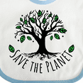 thumbnail image 4 of Inktastic Save the Planet Tree Design with Green Leaves Boys or Girls Baby Bib, 4 of 4