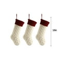 thumbnail image 3 of Christmas 3Pcs Large Christmas Stockings Knitted Xmas Stockings,18 Inch Rustic Socks Double Sided Fireplace Hanging Vintage Decorations for Family Christmas Decor, 3 of 8