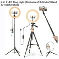 thumbnail image 2 of Yescom Kit de Support de Fond 10x8.5 Ft Anneau Lumineux LED 12 Pouces Dimmable Photo Vidéo, 2 of 10