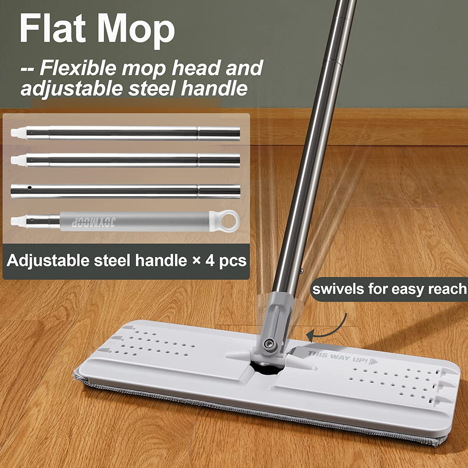JOYMOOP Mop and Bucket with Wringer Set for Floor Cleaning and