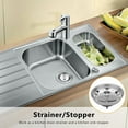 thumbnail image 5 of FLINT- 2 Pack Kitchen Sink Basket Strainer Stainless Steel And Drain Stopper Fits Most, 5 of 5