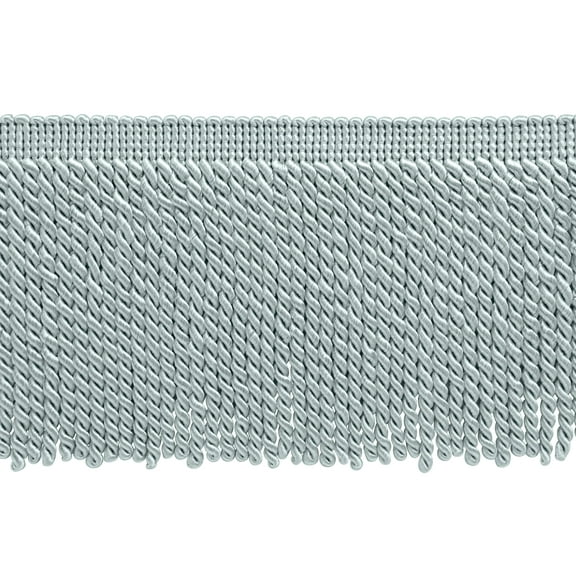 6" (15cm) Basic Solid Collection Traditional Satiny Bullion Fringe Trim # BFS6,, Cool Grey #79 (Light Grey) Sold By The Yard (36"/3 ft/0.9m)