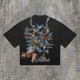 thumbnail image 3 of Camisetas holgadas de estilo gótico americano para hombre y mujer, camisetas de manga corta con estampado gráfico de hip-hop cruzado de verano, ropa urbana Y2k Harajuku, 3 of 5