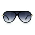 thumbnail image 3 of Womens Classy 90s Designer Shield Rimless Racer Plastic Fashion Sunglasses [Black - Smoke], 3 of 7