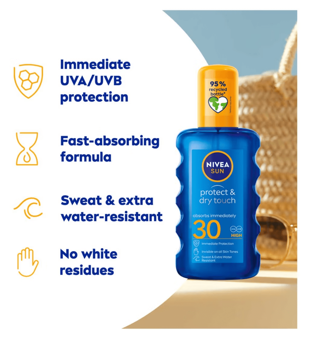 Nivea Sun Protect & Dry Touch Sun Cream Spray SPF30 200 ml / 6.8 fl.oz