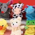 thumbnail image 3 of Clearance : LEORX 10pcs Cartoon Animal Finger Puppets Soft Velvet Dolls Props Toys (Random Pattern), 3 of 5