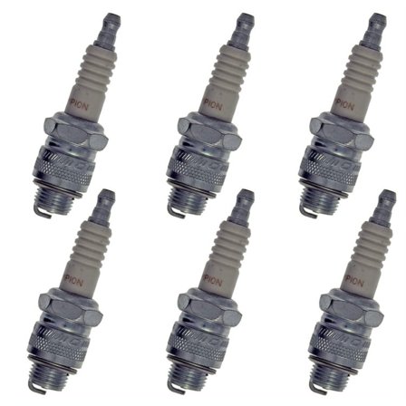 Champion 6 Pack of Genuine OEM (592S) Spark Plugs - RJ12C-6PK