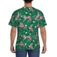 thumbnail image 3 of Vsdgher Tropical Leopard Print Men's Dry Fit Mesh Athletic Shirts Moisture Wicking Tennis T-Shirt Tops, 3 of 9