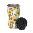 thumbnail image 2 of Logiee Sunflowers Print Stainless Steel Coffee Tumbler, Travel Coffee Mug, Insulated Coffee Mug with Lid, Spill Proof Coffee Cup, Portable Thermal Mug, 2 of 8