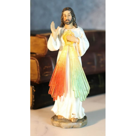 Ebros Saint Faustina Depiction Divine Mercy of Jesus 6"H Figurine