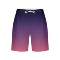 thumbnail image 4 of biudgviw Women's Gradient Casual Shorts Drawstring Elastic Waist Summer Shorts Loose Trendy Lounge Shorts with Pockets, 4 of 5