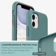 thumbnail image 3 of AmPm Étui en Silicone pour iPhone 11, Étui de Protection en Silicone Liquide (Corps Complet, Étui Souple avec Doublure en Microfibre) Compatible avec iPhone 11 6,1 Pouces (Vert Pin), 3 of 7