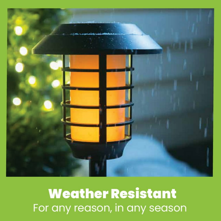 Flamebrite solar pathway light 4 flickering glow decorative outdoor lights discount