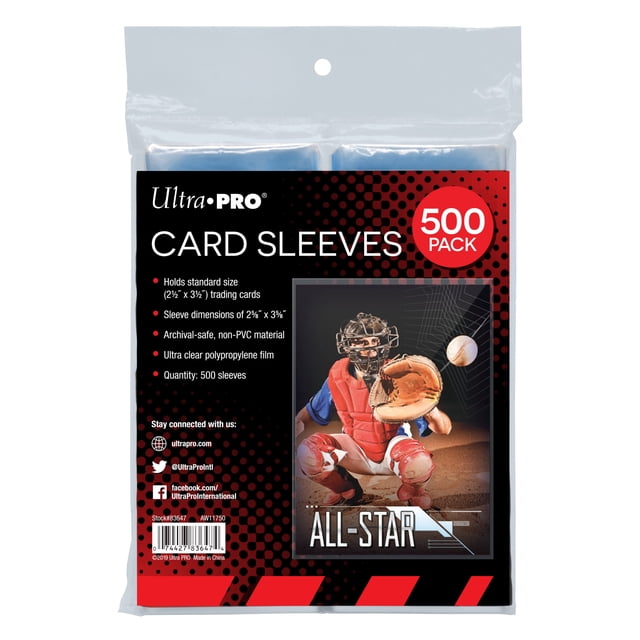 Fundas para tarjetas Ultra PRO Clear para tamaño estándar (500 quilates)