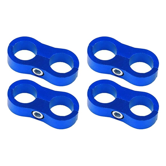 mmirethe 4Pcs Hose Separator Fitting Connector 4AN 6AN 8AN 10AN Fuel Line,4Pcs/lot 6AN Clamp Bracket 3/8 Oil Fuel Hose blue AN12