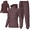 Heather Wine, variant on Essenclo Youth Kids Sweatsuit Jogger Outfit - Boys Girls Athletic Reversible Pullover Hoodie & Pants Activewear Clothes Set