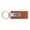 Jeep Cherokee Keychain & Keyring - Brown Premium Leather