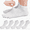 #01 White, variant on 5 Pairs Men's Five Finger Toe Socks Premium Cotton Low Cut No Show Socks Breathable Soft Athletic Running Toe Liner Socks ,One Size,Gray