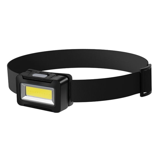 Lámpara Linterna de cabeza LED COB 3 modos linterna de faro impermeable para acampar (negro) Tmvgtek Para estrenar