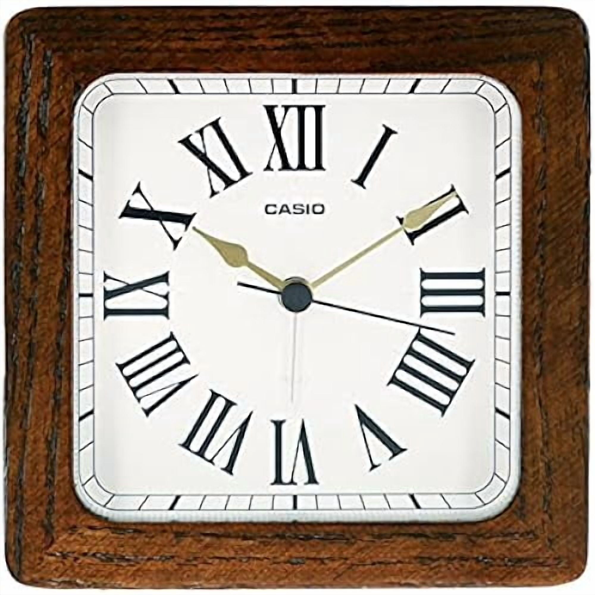 CASIO (Casio) table clock dark brown analog natural wooden frame with light TQ 121 5 JF// Alarm photo CASIO (Casio) table clock dark brown analog natural wooden frame with light TQ 121 5 JF// Alarm