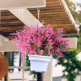 thumbnail image 4 of 8 Bundles Artificial Lavender Flowers Outdoor UV Resistant Fake Plastic Flowers Faux Plastic Shrubs for Indoor Outdoor Window Home Garden Decoration (Pink), 4 of 7