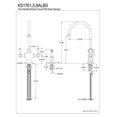 thumbnail image 2 of Kingston Brass KS1768ALBS Double Handle Kitchen Faucet with Brass Side Sprayer, 2 of 2