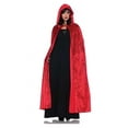 thumbnail image 1 of 55" Hooded Red Velvet Vampire Cloak Adult Costume Accessory, 1 of 2