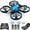 blue, variant on 4DRC V8 Mini Drone, Suitable for Children and Beginners, 3 Batteries and Storage Bag， Height Hold, Headless Mode, 3D Flip and Auto Hover, Blue