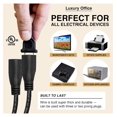 thumbnail image 5 of 2 Way Power Splitter and 1' Extension Cord - 1 to 2 Cable Strip with 3 Pronged Outlet and Y Style Extension Cord – 5 Pack - Black - SJT 16 AWG – by, 5 of 7