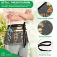 thumbnail image 4 of Yayeee Waist Apron with Pockets for Cooking Waterproof Half Server Aprons, Beige Halloween Skeleton, 4 of 7