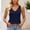 Navy, variant on Vivianyo HD Women's Deep V-Neck Wide Strap Ribbed Tank Top, Slim Fitted Sleeveless Casual Camisole Top, Women's Army Green, Sizes S-2XL