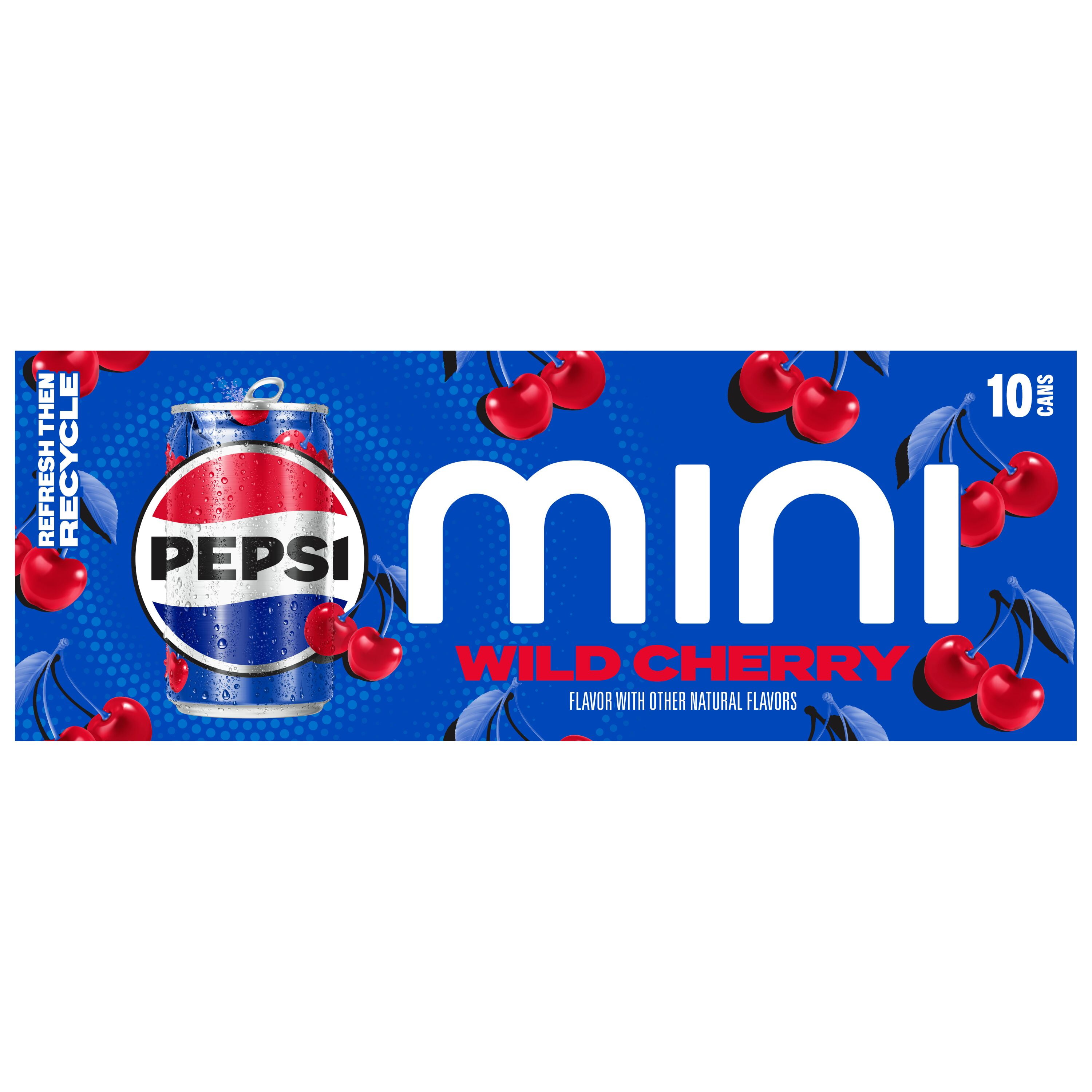 Pepsi Cola Wild Cherry Flavor, Bold & Refreshing Soda Pop, 7.5 fl