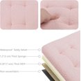 thumbnail image 4 of Footrest Ottoman Bench with Storage,34Inch Pink Teddy Velvet Footstool, Coffee Table, Padded Seat, Storage Chest,Blanket Store with Flipping Lid for Livingroom and Bedroom, 4 of 11