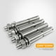 thumbnail image 4 of Soporte de estante de pared industrial duradero 2 piezas Soporte de acero inoxidable Soporte triangular con 4 tornillos (3x200mm), 4 of 6