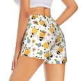 thumbnail image 3 of Xecao's Bee and Flowers for a double-layer running short for women, perfect for gym, tennis, and more, featuring a convenient pocket., 3 of 9