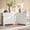 White-2 PCS, variant on Brafab Modern Luxury Night Stand with Charging Station, Painted Bedside Table with 3 Drawers & Open Side Shelf, Modern High Gloss Nightstand with Crystal Handles for Bedroom, Black