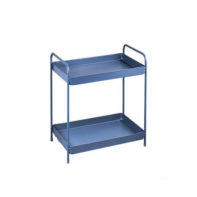 2Tier Bathroom Countertop Organizer Rack Blue
