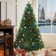 thumbnail image 2 of Uforic 7.5ft Spruce Artificial Christmas Tree with 1346 Branch Tips & Foldable Base, Green, 2 of 9