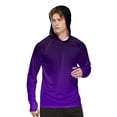 thumbnail image 2 of WTOBBY Men's Gradient Fashion Hoodie with Long Sleeve SPF/UV Sun Protection, Protective Shirt for Sports Activities, Quick-Dry and Stylish ,Purple S, 2 of 4