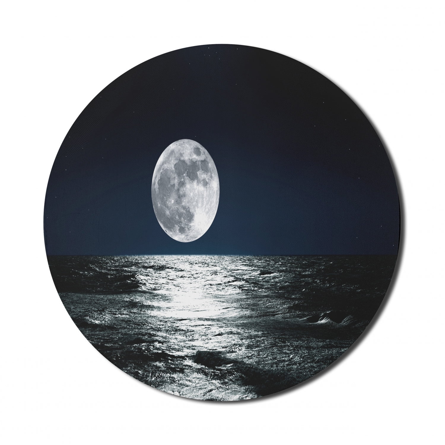 Mouse Mat Square Waterproof Mouse Pad Non-Slip Rubber Base MousePads for Computer Laptop Men Women Kids Moon Illuminating The Clear Blue Ocean Design Mouse Pad Ocean and Moon Mouse Pad 