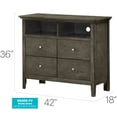 thumbnail image 2 of Glory Furniture Hammond 4 Drawer TV Stand in Gray, 2 of 8