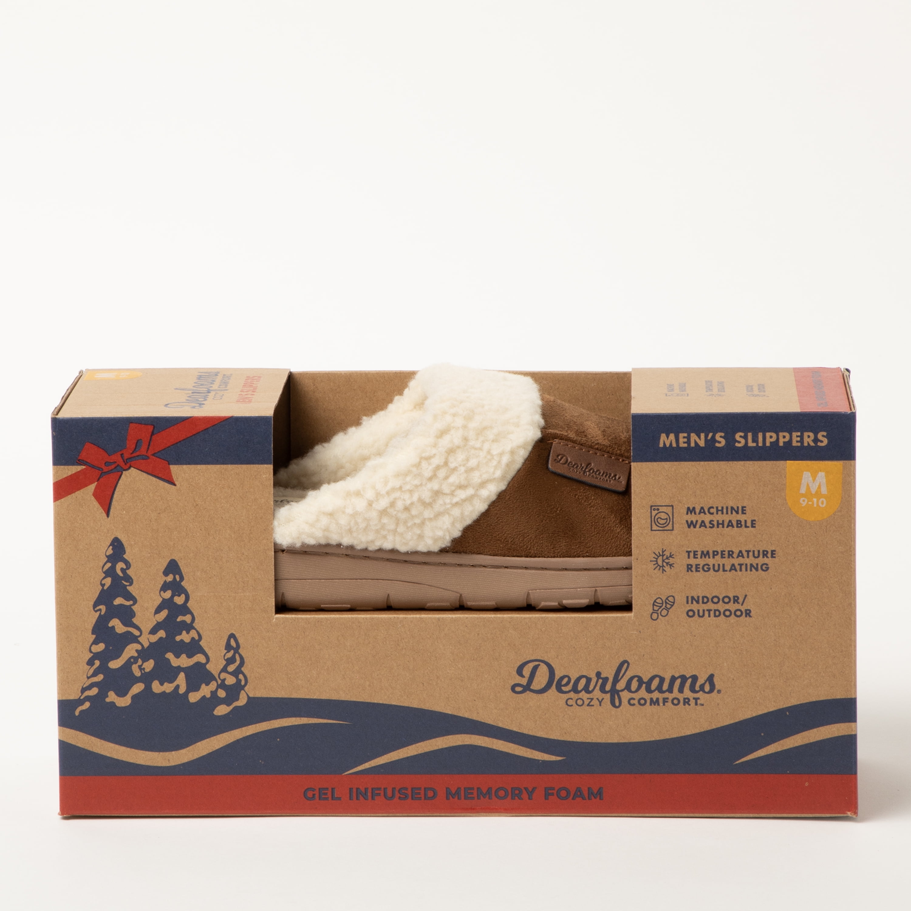 Cozy Comfort Men's Microsuede Moc Toe Scuff Slippers