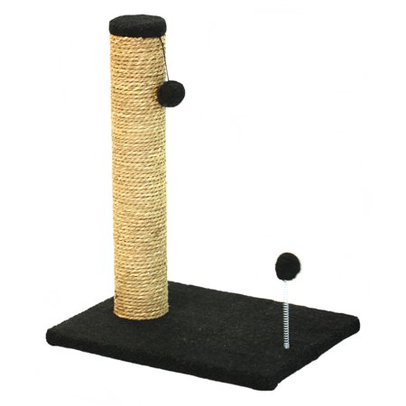 Cat Craft 18  Sea Grass Scratching Post (Charcoal Fleece 12x16 Base)