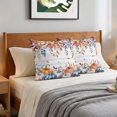 thumbnail image 6 of Pillow Covers 18x18 Set of 2, Fall Blue Pumpkins Throw Pillow Covers Decorative Couch Cushion Cover, Thanksgiving Eucalyptus Farm Wooden Plank Microfiber Soft Pillowcases for Bedroom Living Room Sofa, 6 of 9