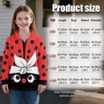 thumbnail image 7 of Uorisanigo Girls Half Zipper Sweatshirts Oversized Funny Ladybug Long Sleeve Pullover Top Drop Shoulder Cropped Pullover Hoodies for Teen Girl Fashion Fall Winter Clothing, 7 of 7