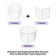 thumbnail image 3 of 45 Inch Indoor Dog Playpen with Wide Door, 2 Panel Non Slip Pet Fence for Large Breed Dogs, Safe Play Area withProof Coating, White, 3 of 6