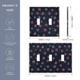 thumbnail image 2 of Yayeee Toggle Light Switch Wall Plate 2-Gang 4.56"x4.48" Decorative Outlet Cover, Red Fireworks Pattern, 2 of 7