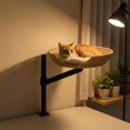 thumbnail image 4 of Lazsy Desktop Cat Bed Adjustable Height Rotating Cat Bed Stand Space-Saving Pet Resting Station for Cats, Tabletop, Small Room, 4 of 10