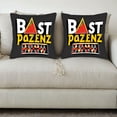 thumbnail image 3 of Vibrant 18x18in Throw Pillow Covers Set of 2 - Bold " BAST PAZENZ " Design with Triangular Accents & Geometric Patterns for Couch Bed Car, 3 of 8